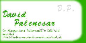 david palencsar business card